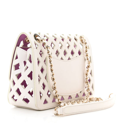 Chanel Lambskin Small Sea Through Flap White Multicolor 4 of 14