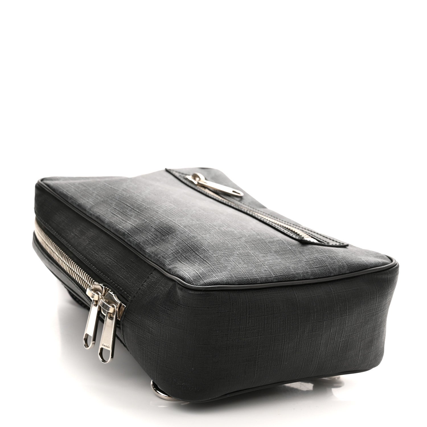 Gucci GG Supreme Monogram Web Belt Bag Black Grey 4 of 11