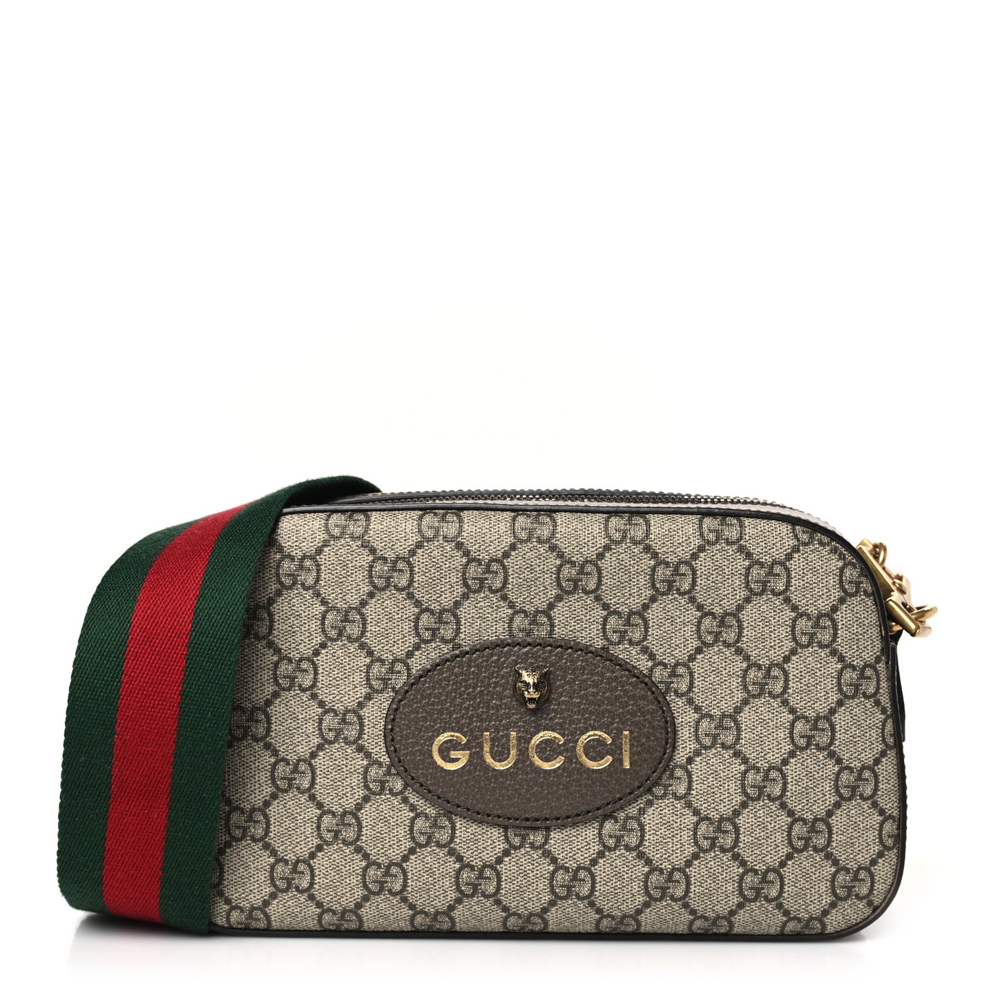 GG Supreme Monogram Web Neo Vintage Shoulder Bag Beige New Acero Crop
