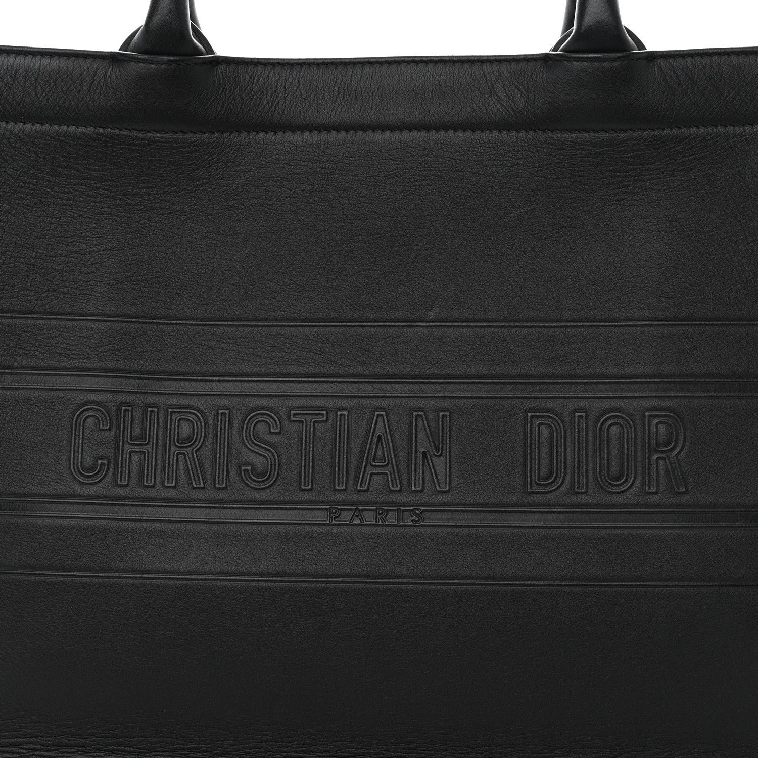Christian Dior Calfskin Embossed Medium Book Tote Black 8 of 10