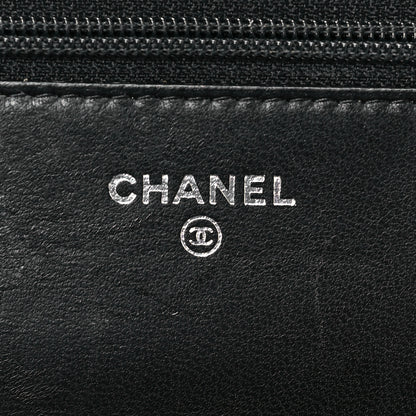 Chanel Lambskin Quilted Boy Wallet On Chain WOC Black 6 of 8