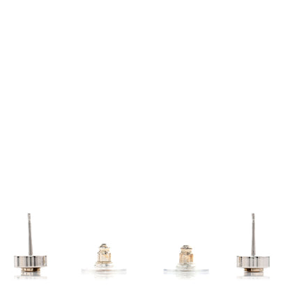 Chanel Metal CC Logo Round Earrings Gold Silver 4 of 5
