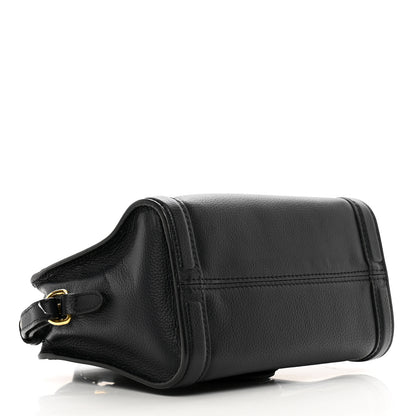 Alexander McQueen Pebbled Calfskin Mini Skull Padlock Zip Around Tote Navy 4 of 10