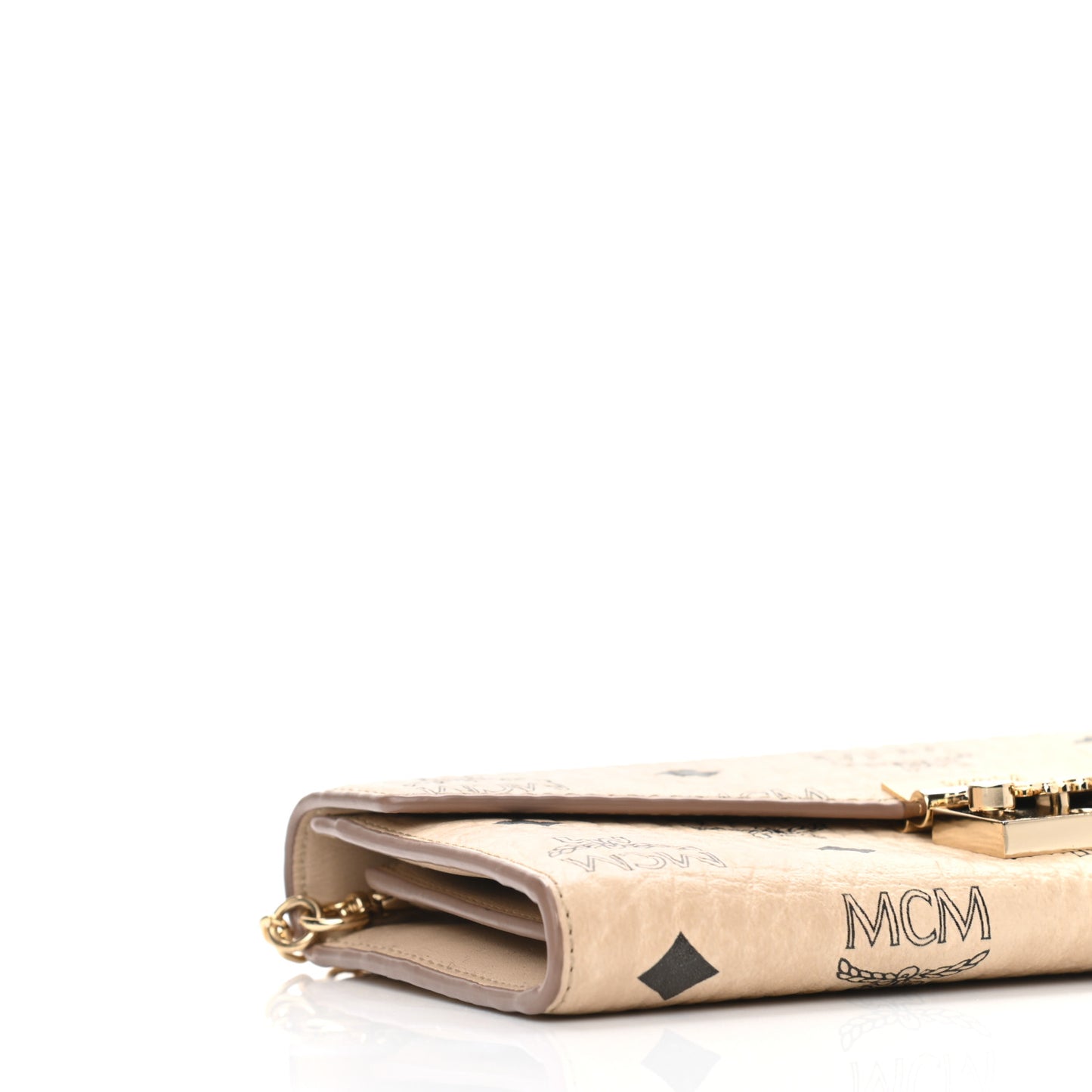 Visetos Large Patricia Wallet On Chain Beige