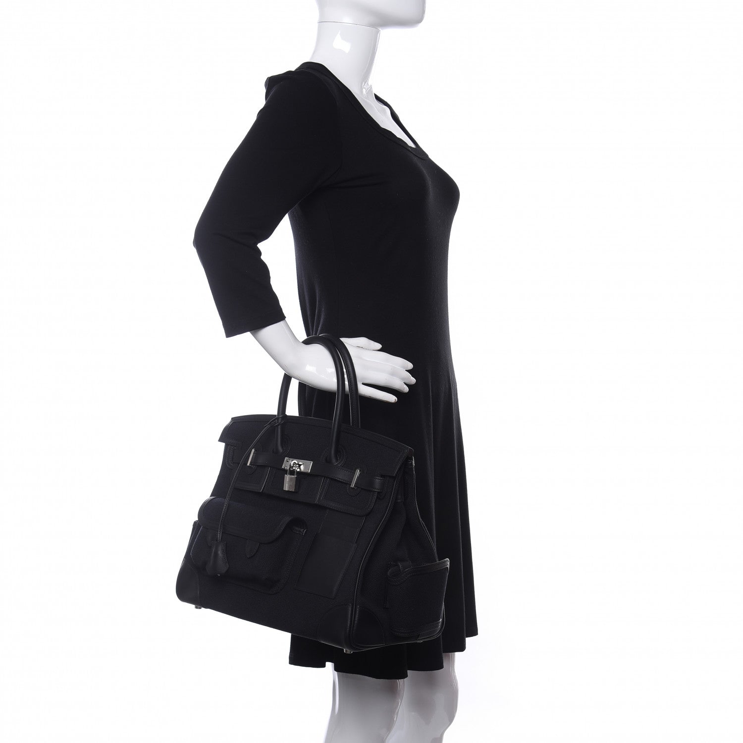 Hermes Goeland Toile Swift Cargo Birkin 35 Black 2 of 10