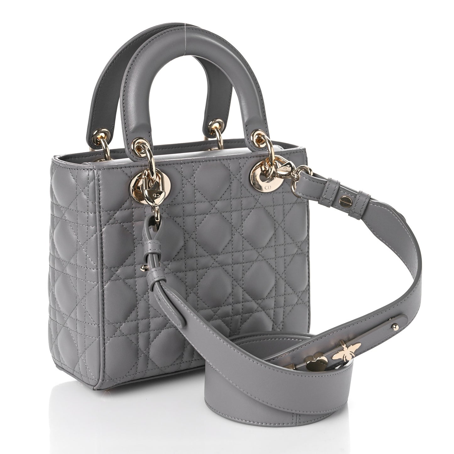 Lambskin Cannage Small My ABCDior Lady Dior Grey
