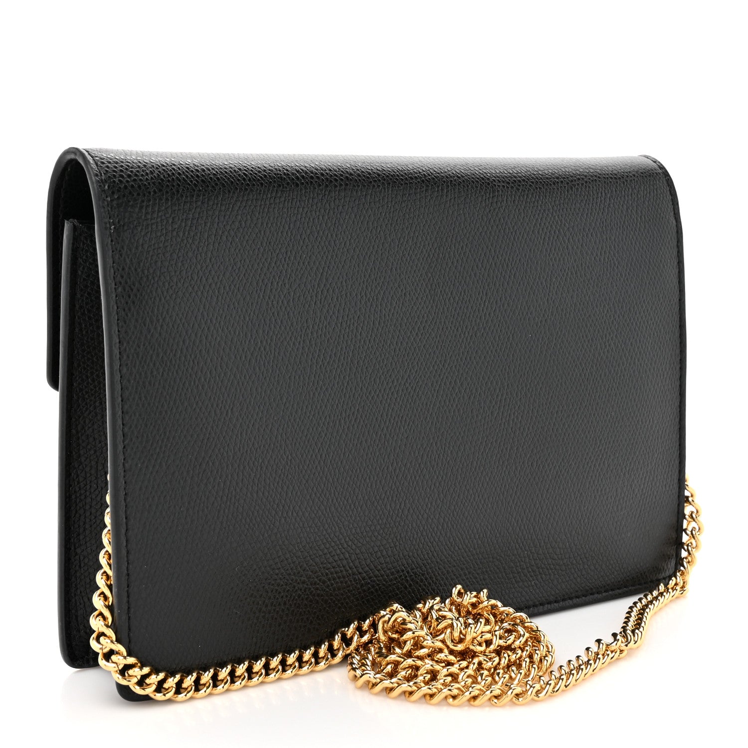 Fendi Lucido F is Fendi Medium Envelope Wallet on Chain Black 3 of 11