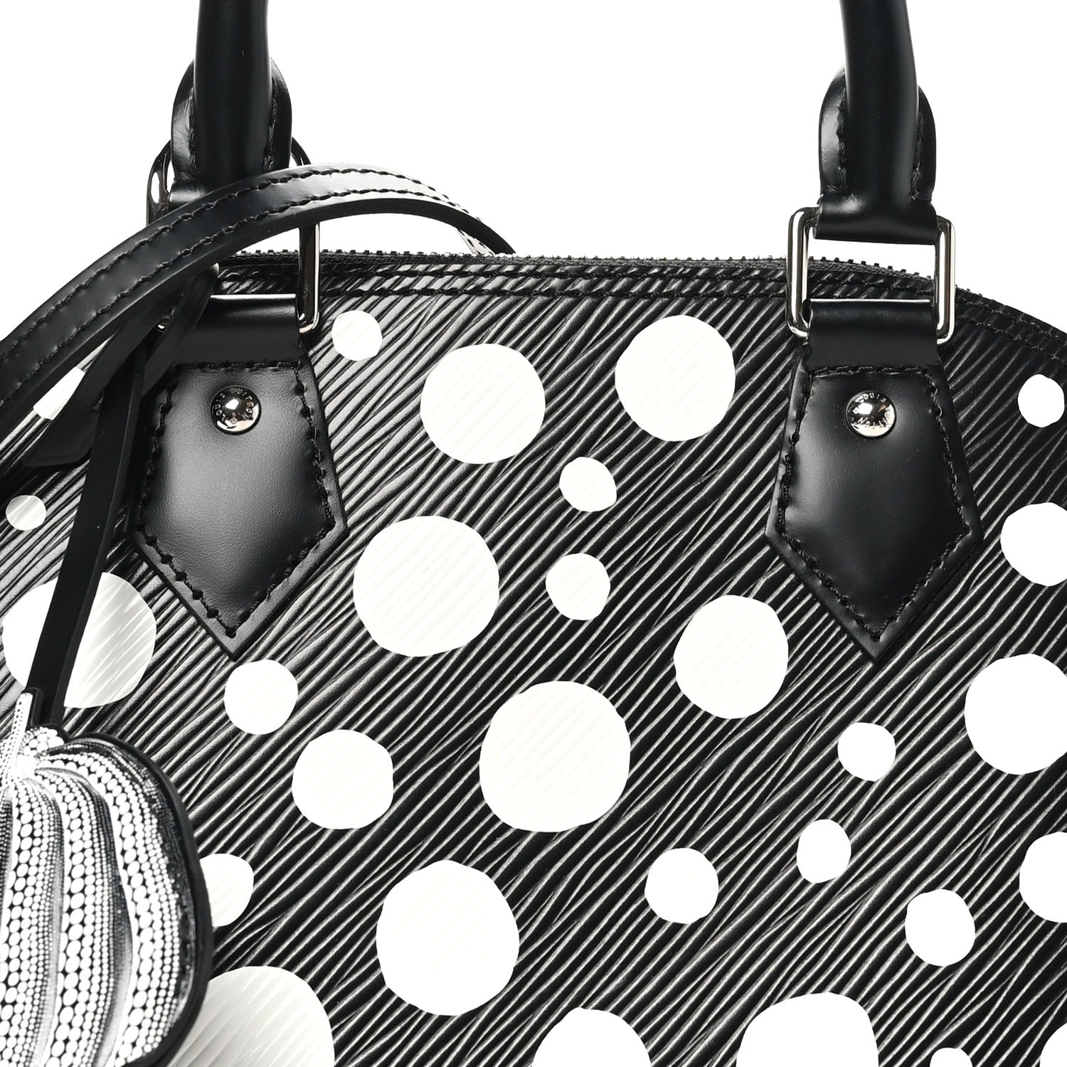 Louis Vuitton X YK Epi Alma BB Black White 7 of 9