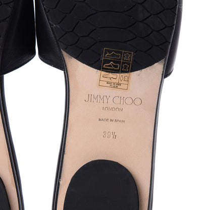 Jimmy Choo Calfskin Tiaret Flat Sandals 39.5 Black 9 of 11