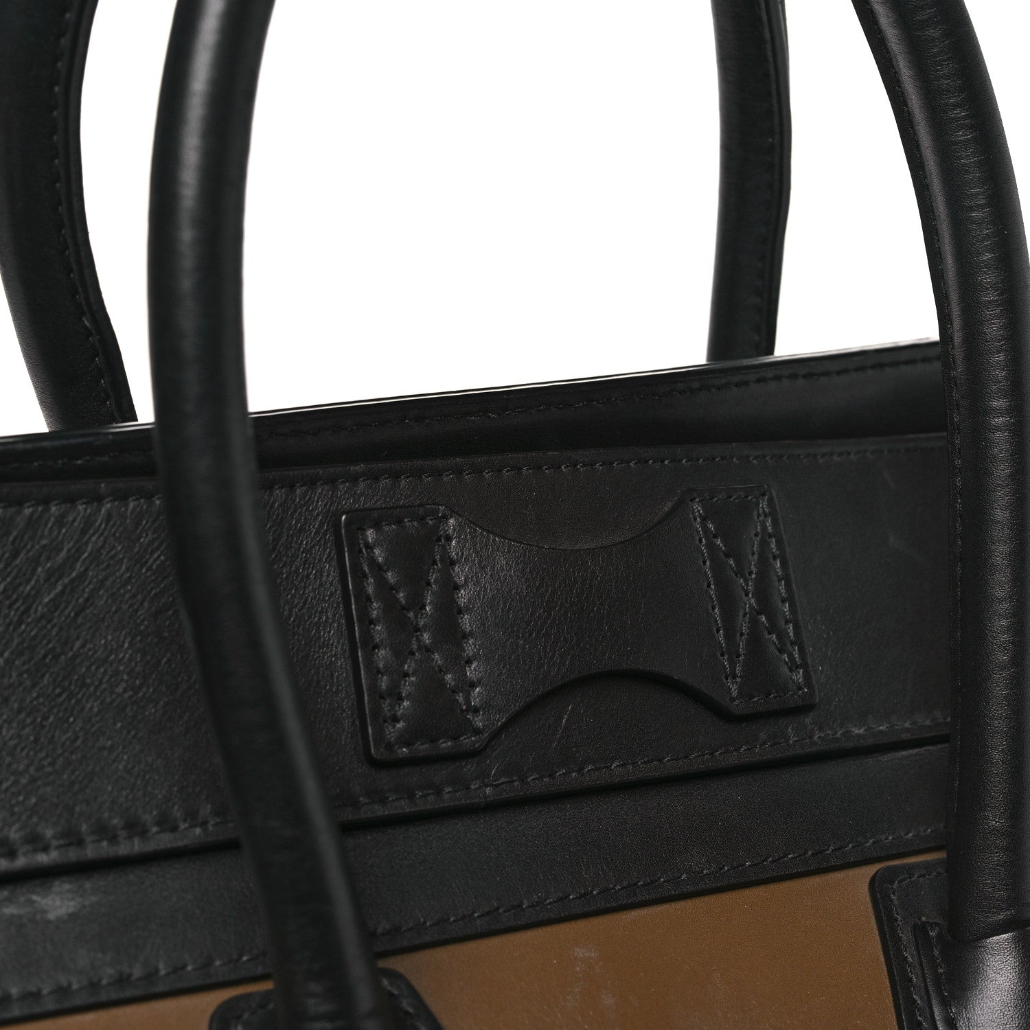 Celine Satin Calfskin Suede Mini Tri-Color Luggage Olive 10 of 11