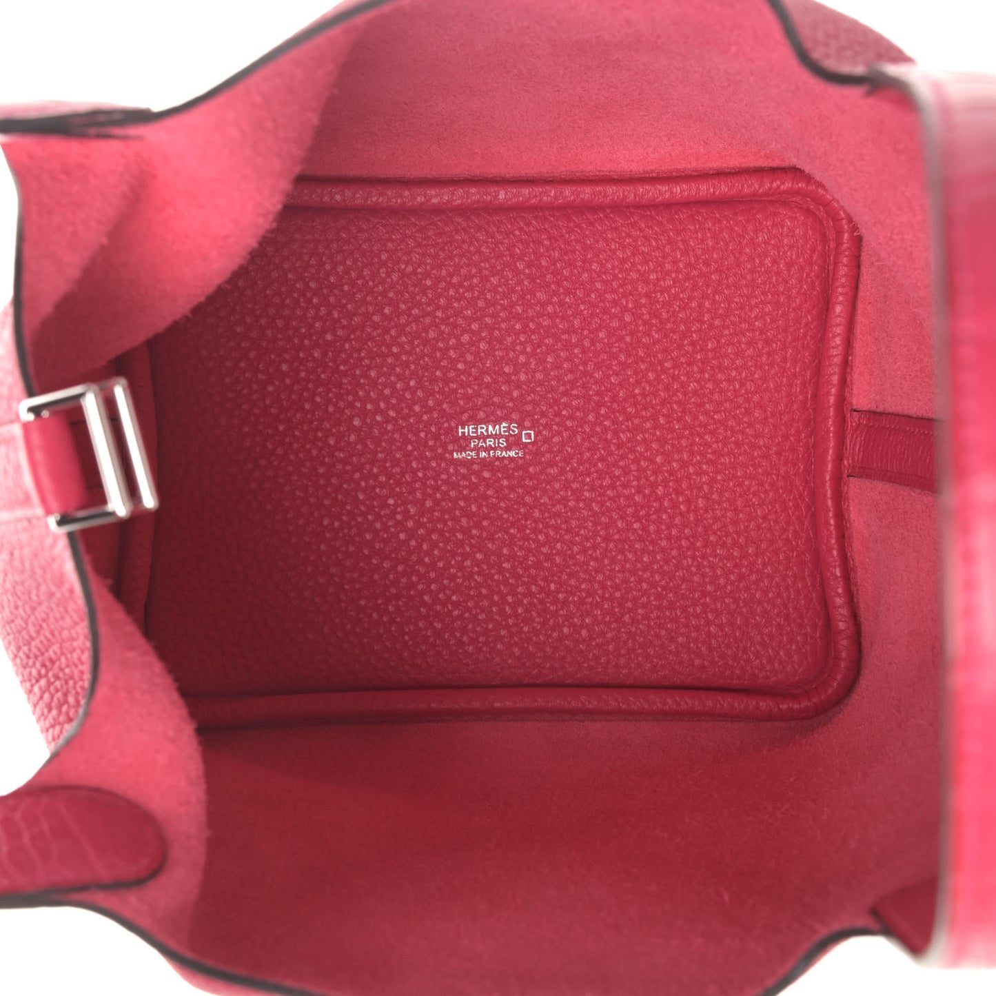 Taurillon Clemence Matte Alligator Picotin Lock Touch 18 PM Rose Mexico