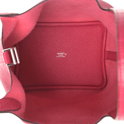 Hermes Taurillon Clemence Matte Alligator Picotin Lock Touch 18 PM Rose Mexico 4 of 4