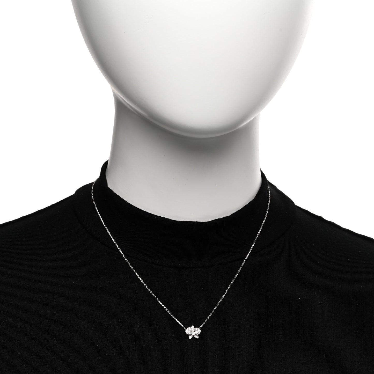 18K White Gold Diamond Caresse D'Orchidees Par Cartier Necklace