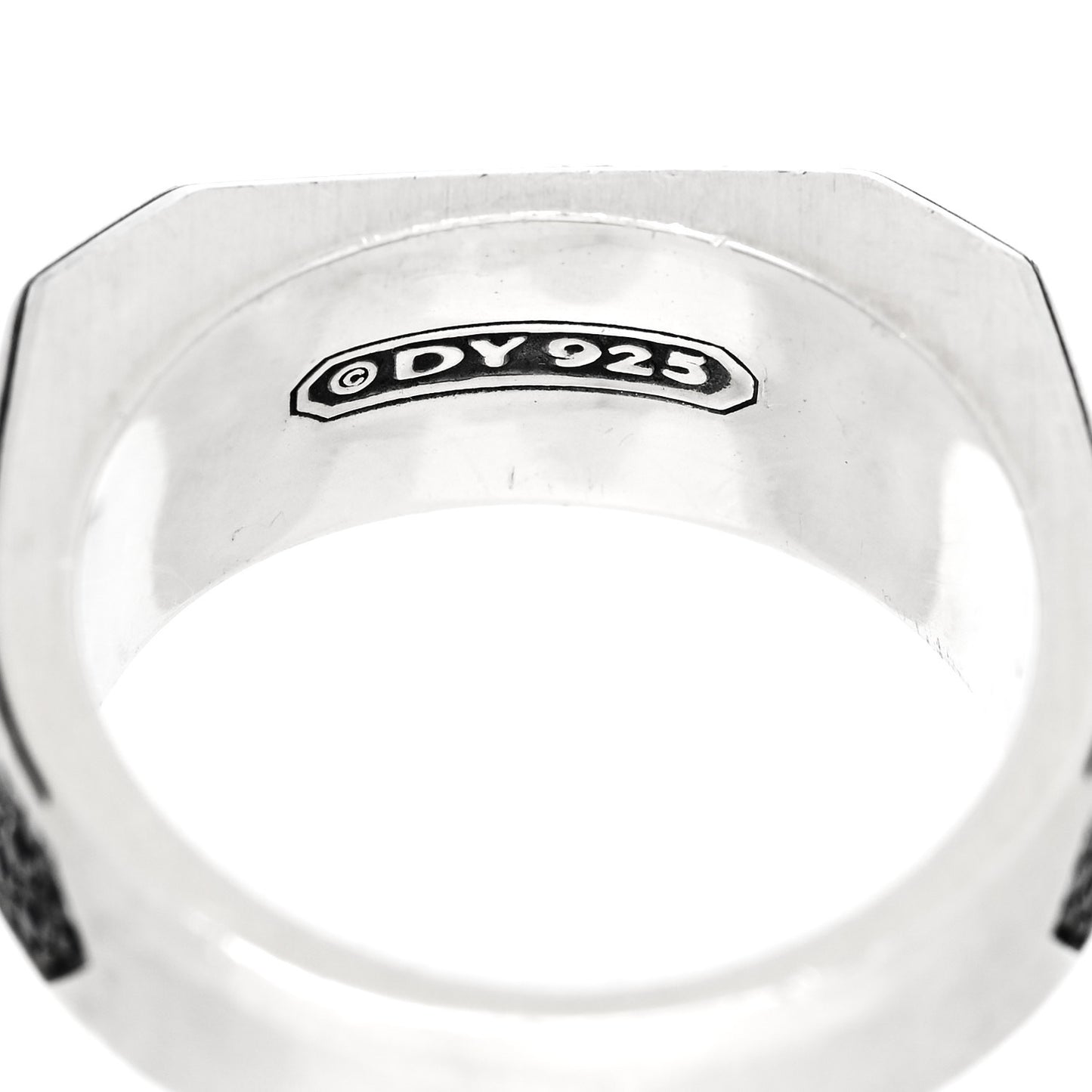 Sterling Silver Blue Sapphire Roman Signet Ring 63 10.25