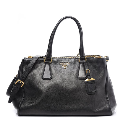 Prada Vitello Daino Tote Black 1 of 14