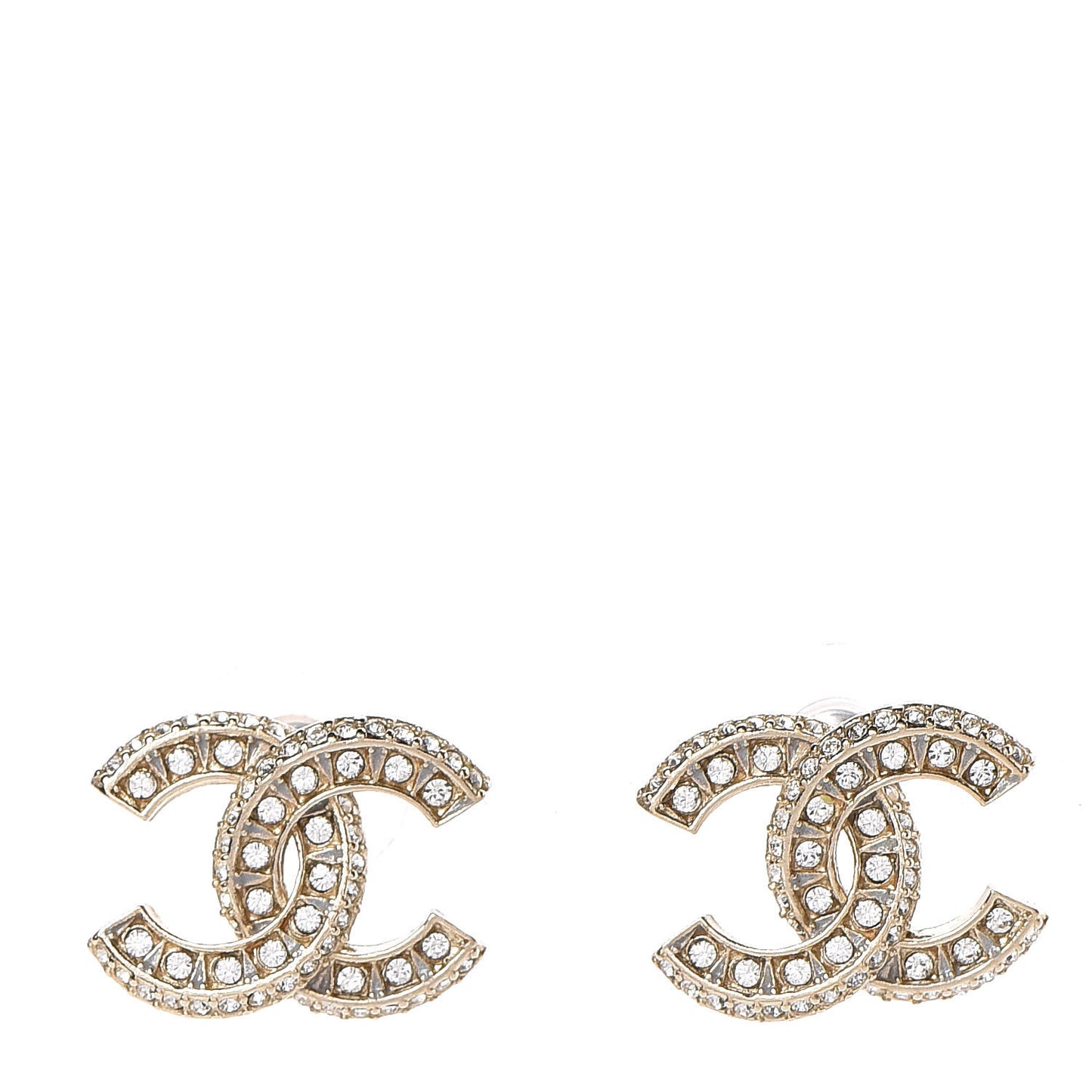 Crystal CC Earrings Gold