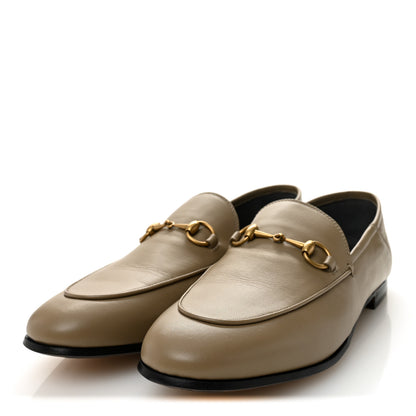 Gucci Lambskin Womens Brixton Horsebit Loafers 39.5 Mud 3 of 10