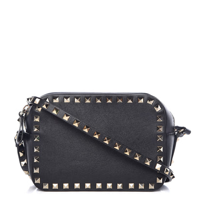 Valentino Garavani Calfskin Rockstud Camera Crossbody Bag Black 1 of 10