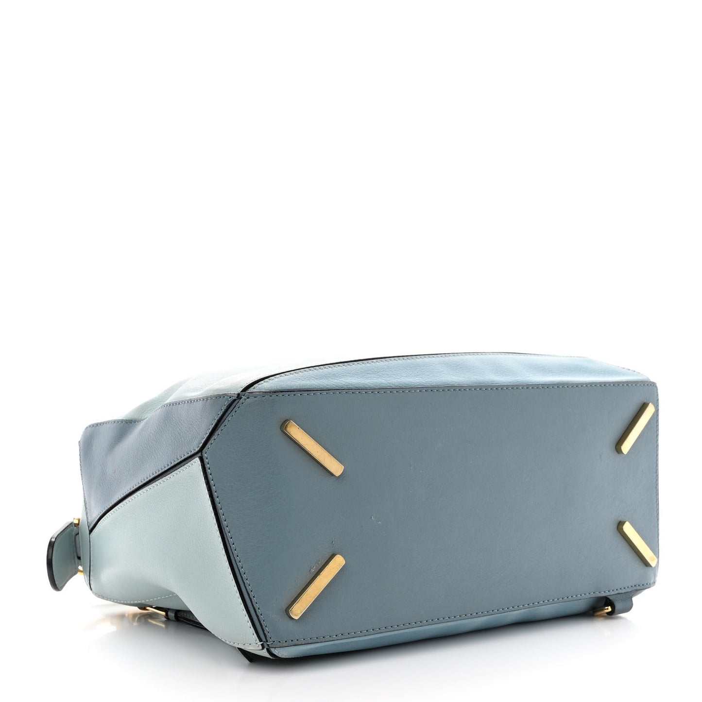 Calfskin Medium Puzzle Bag Aqua