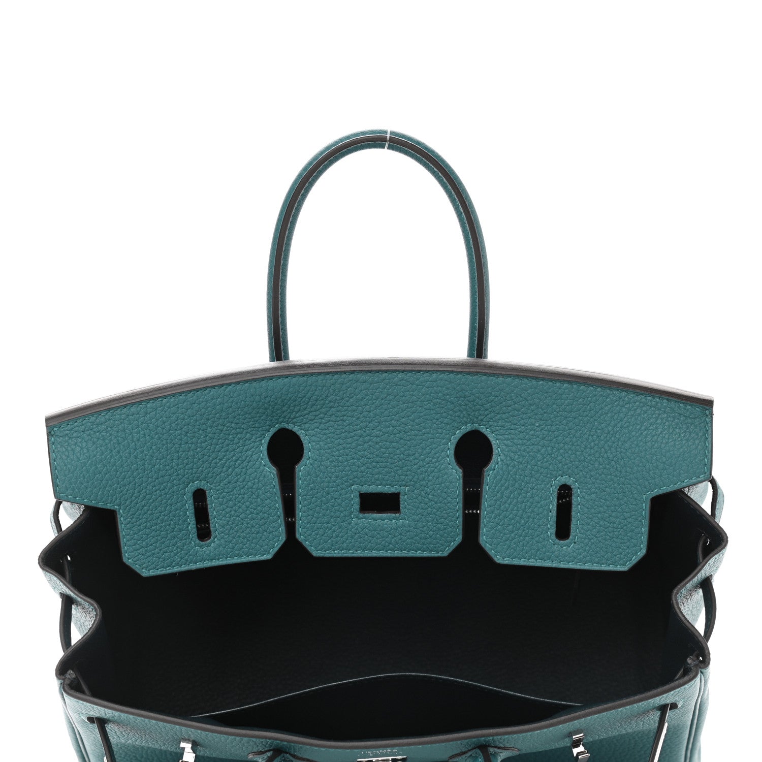 Hermes Togo Verso Birkin 25 Vert Bosphore Bleu Ocean 14 of 32