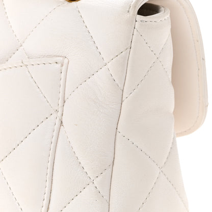 Chanel Calfskin Quilted Top Handle Flap White 14 of 14