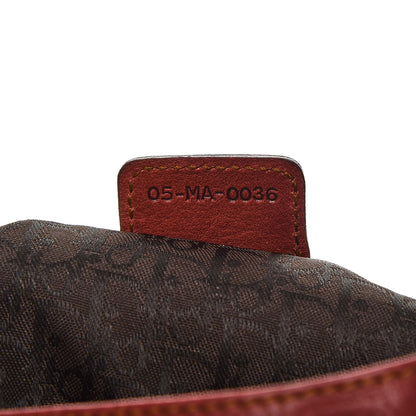 Christian Dior Calfskin Medium Gaucho Double Saddle Bag Red 7 of 13