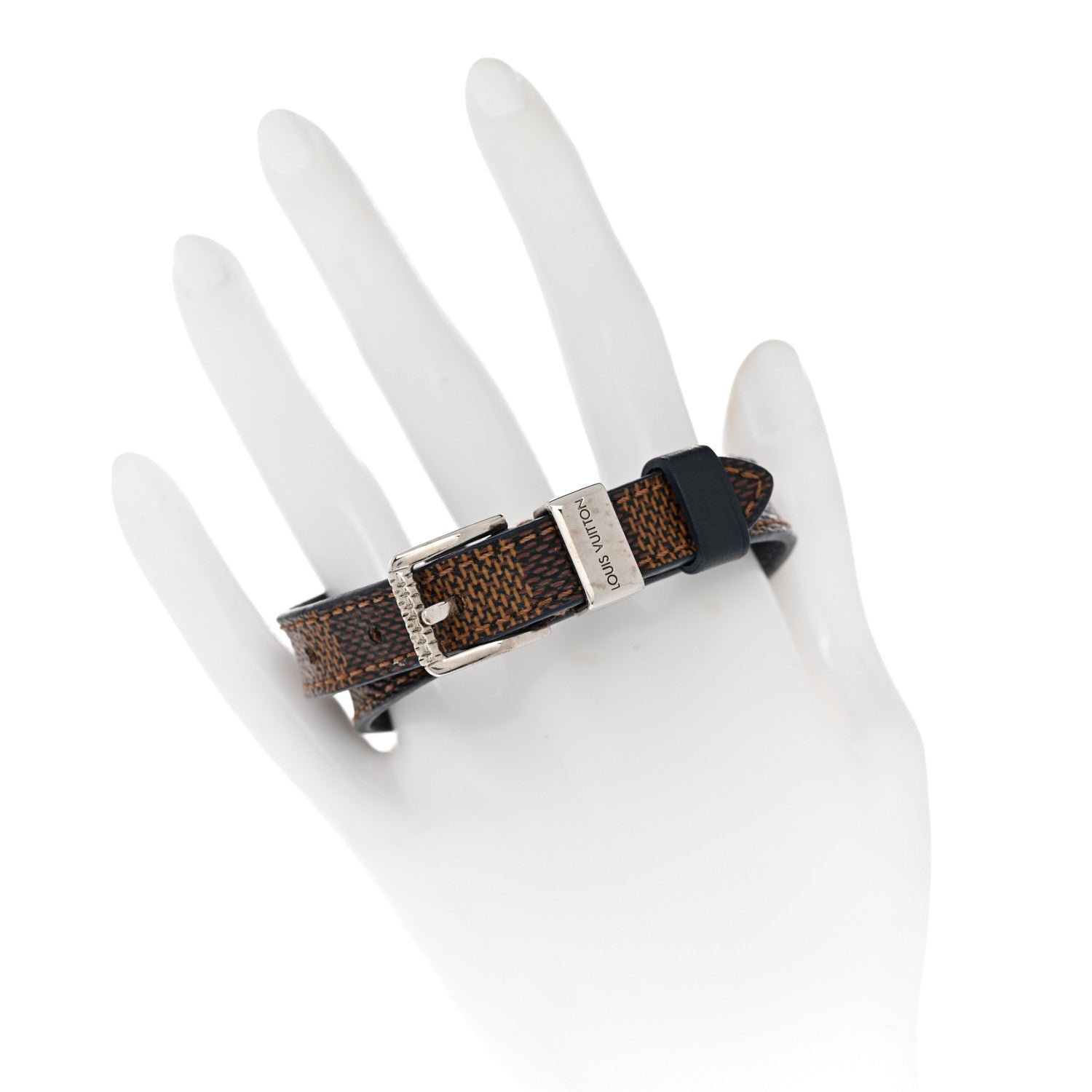 Louis Vuitton Damier Ebene Loop It Bracelet 2 of 7