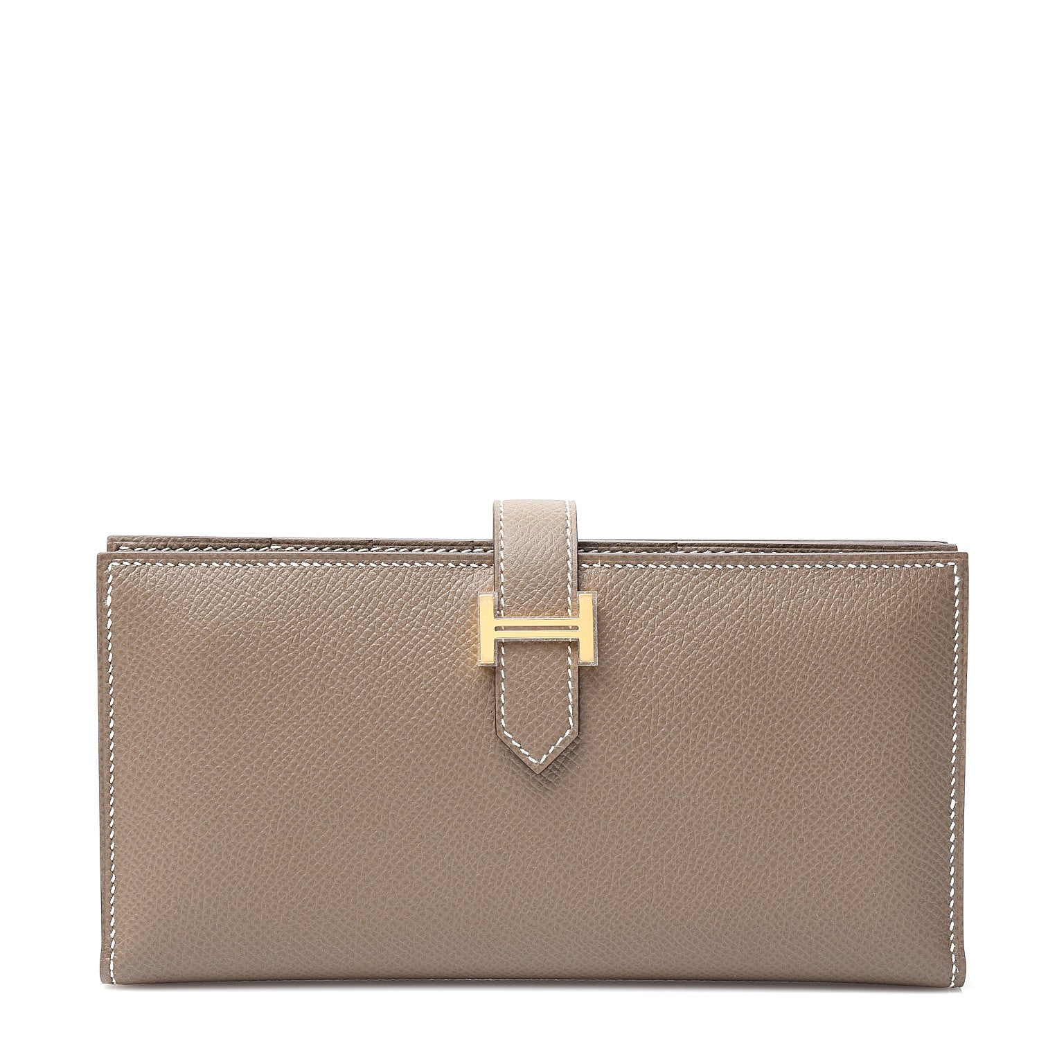 Hermes Epsom Bearn Gusset Wallet Etoupe 1 of 7