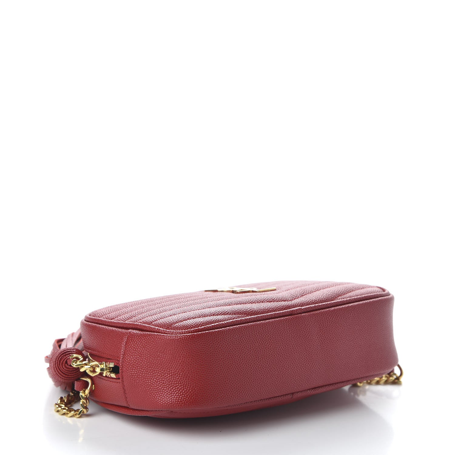 Saint Laurent Grain De Poudre Matelasse Monogram Mini Lou Camera Bag Eros Red 4 of 9
