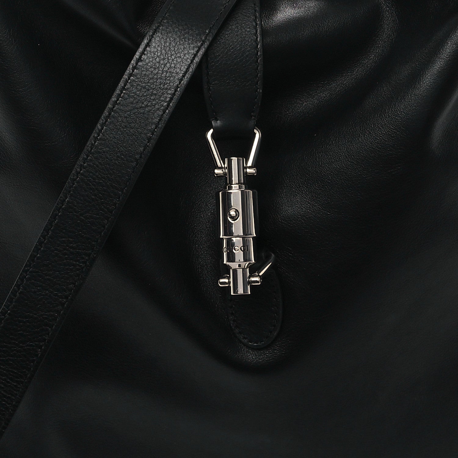 Gucci Calfskin Large Jackie 1961 Shoulder Bag Black 8 of 12