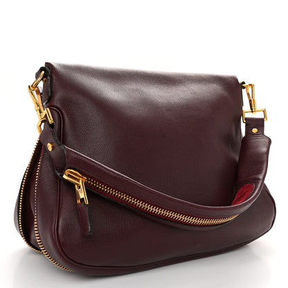 Tom Ford Pebbled Calfskin Large Jennifer Burgundy 3 of 10