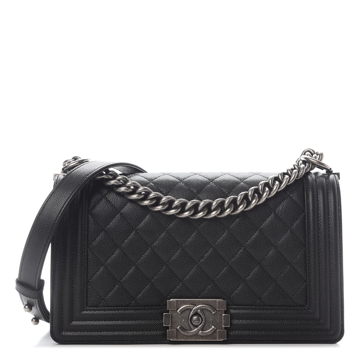 Chanel Caviar Quilted Medium Boy Flap Black 1 of 9