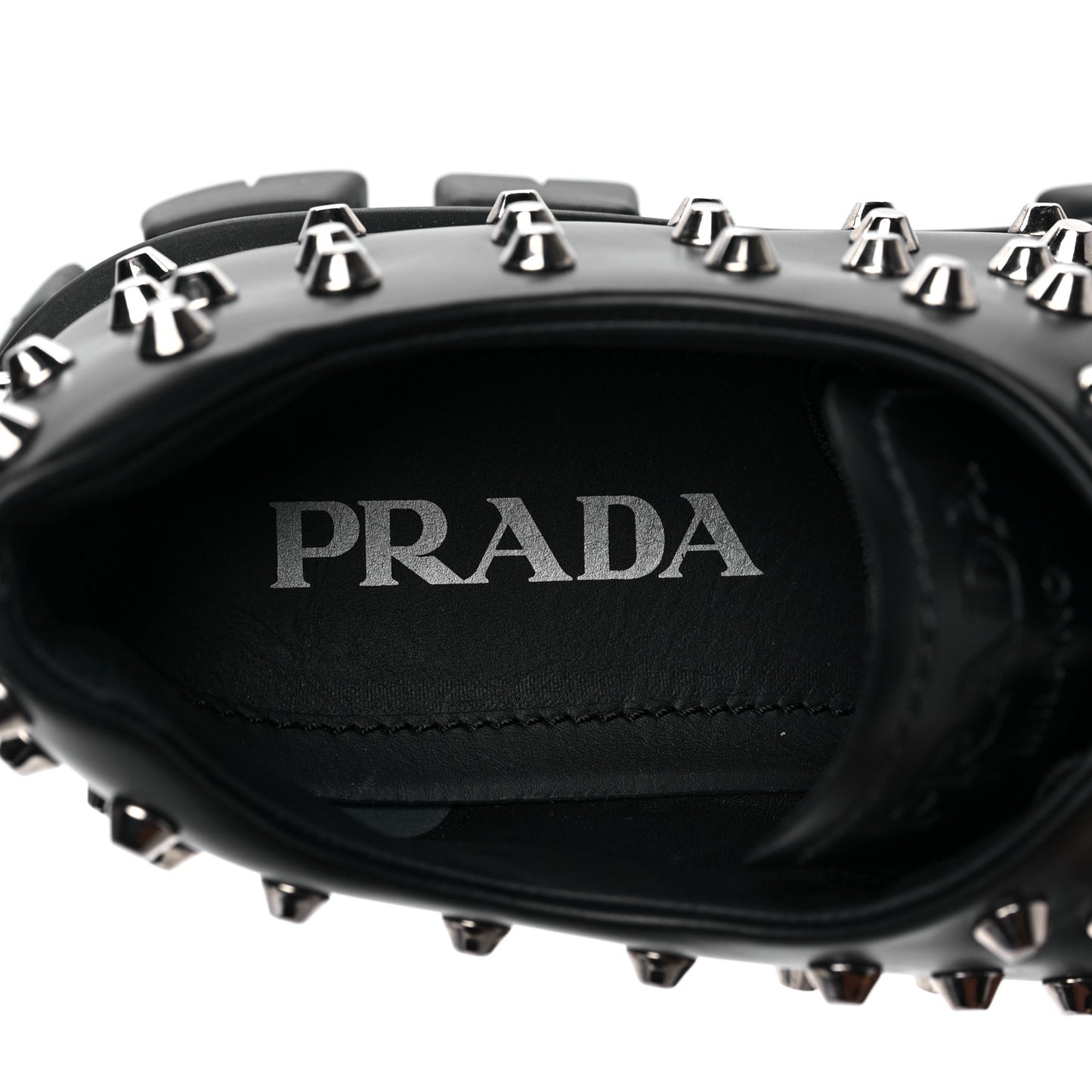 Spazzolato Rois Studded Lace Up Monolith 55mm Derby Loafers 39.5 Black