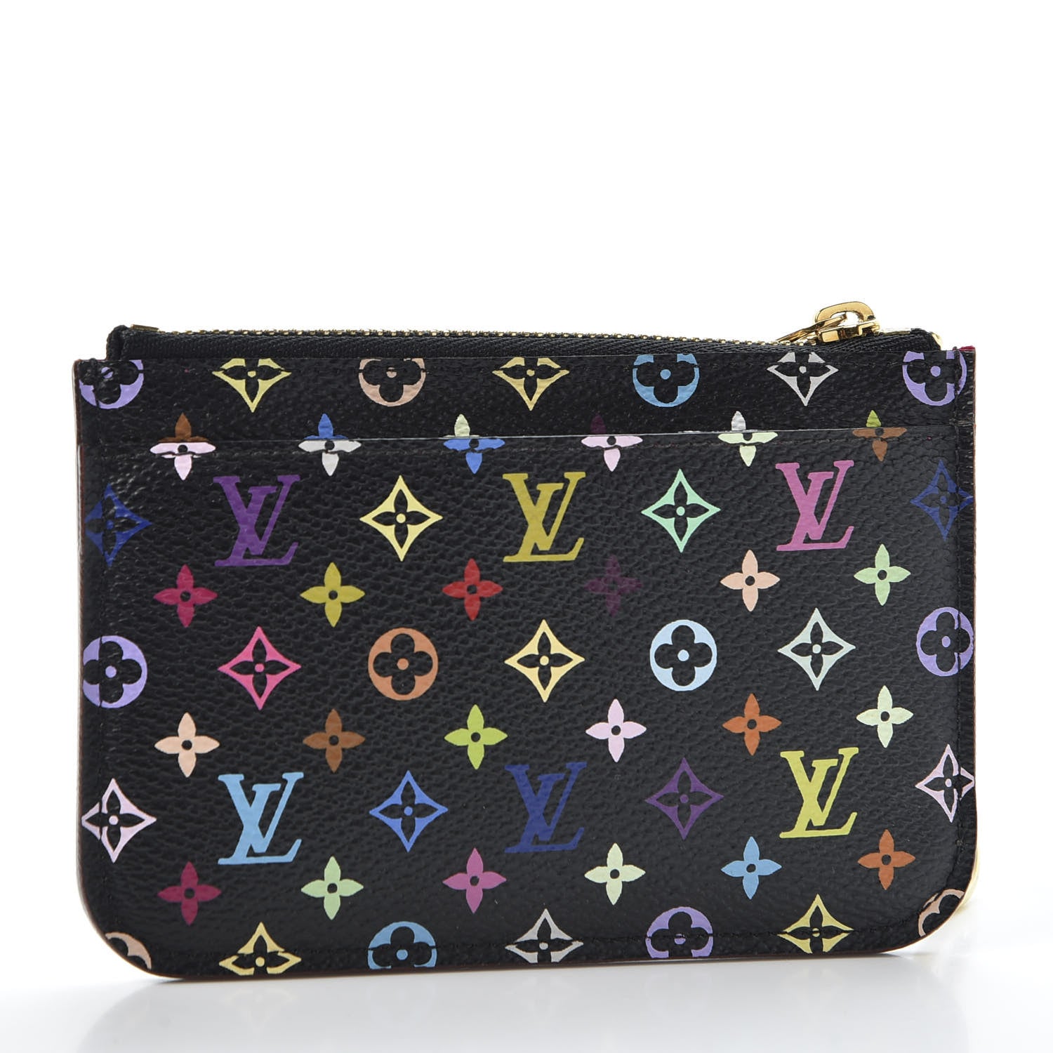 Louis Vuitton Monogram Multicolor Key Pouch Black Grenade 2 of 9
