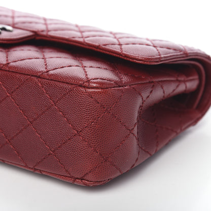 Chanel Caviar Quilted Medium Double Flap Dark Red 6 of 13