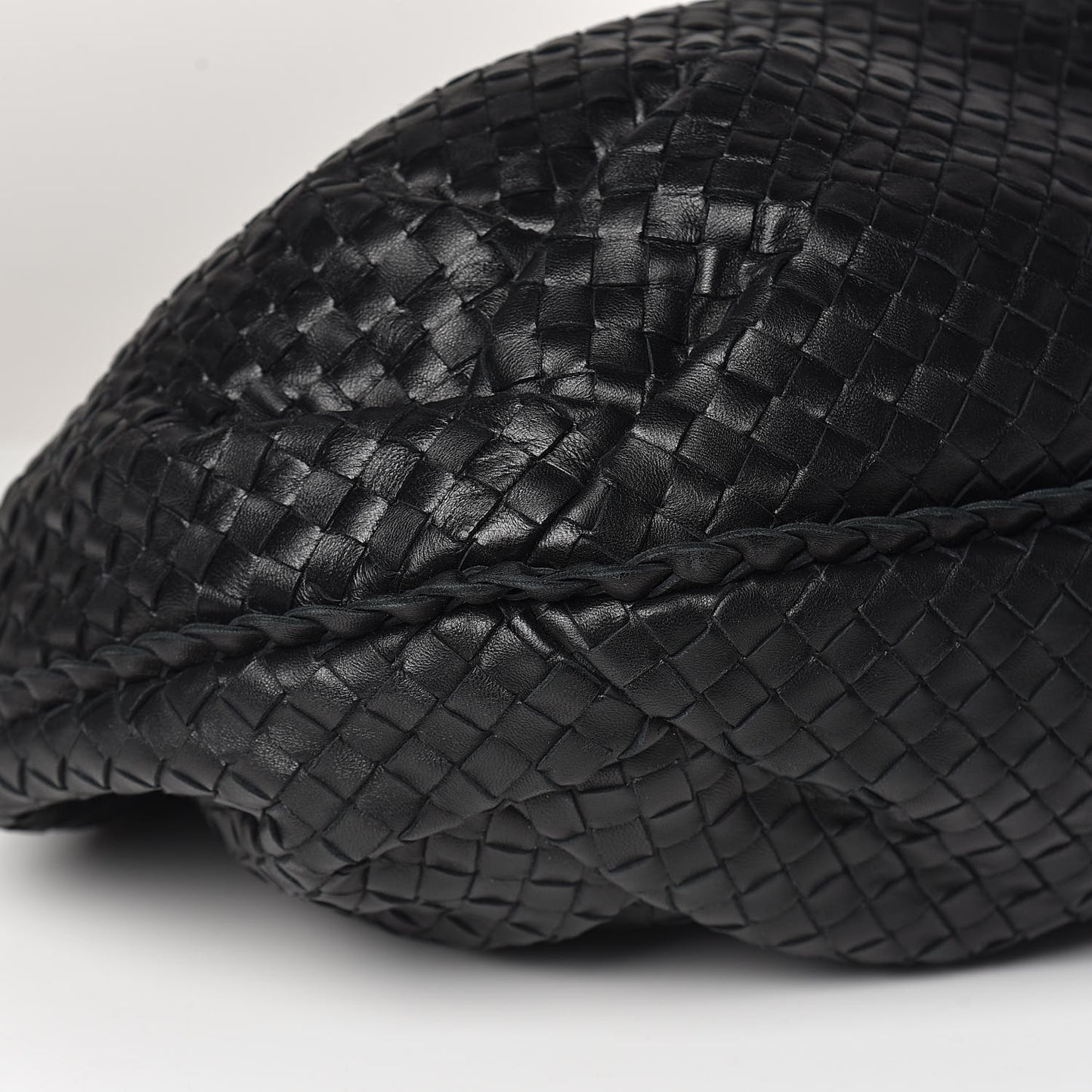 Nappa Intrecciato Large Belly Veneta Hobo Black