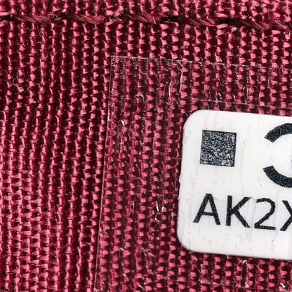 Chanel Caviar Quilted Crystal Card Holder Burgundy 8 of 9