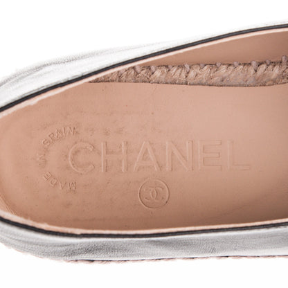 Chanel Lambskin CC Espadrilles 37 Black 9 of 10