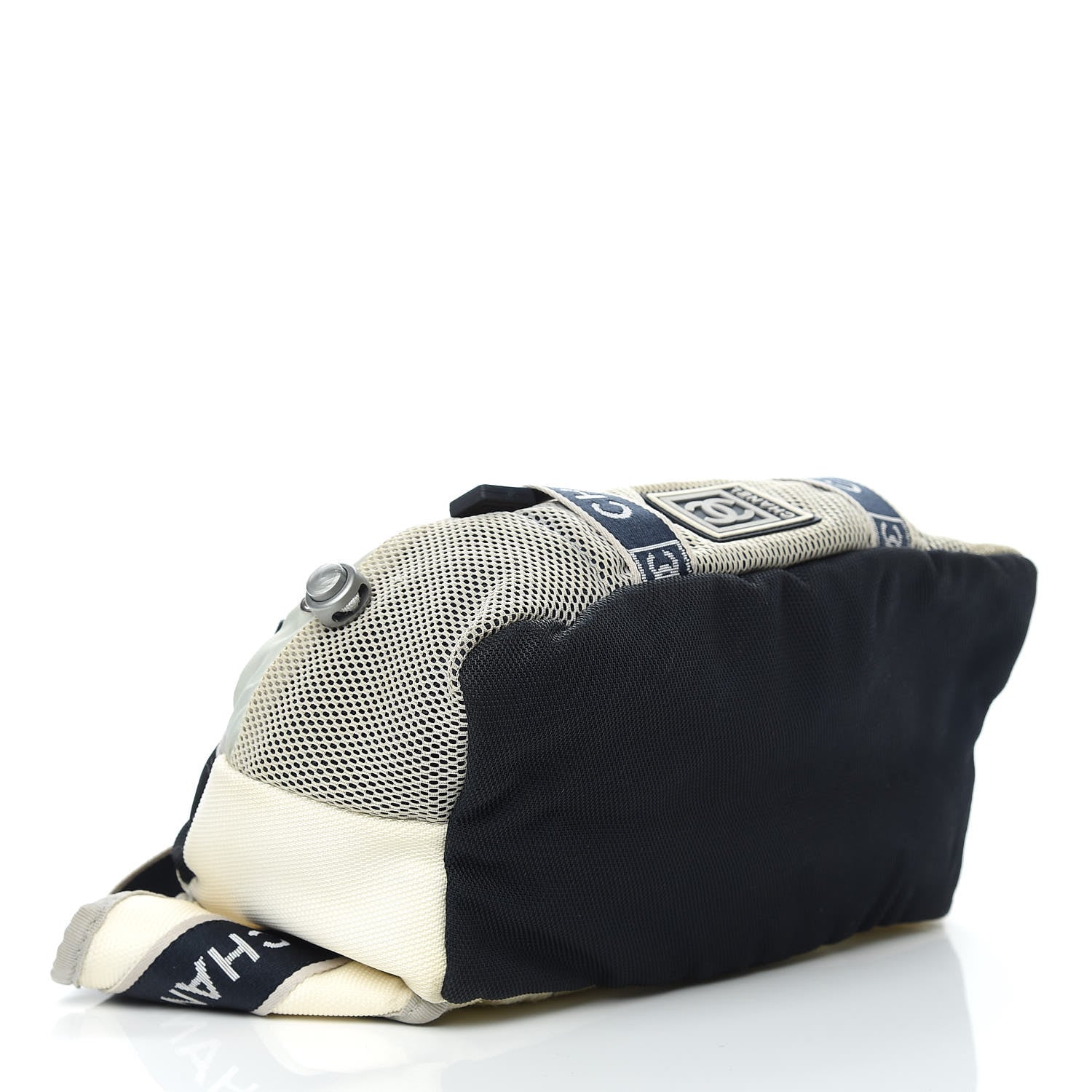 Chanel Nylon Mesh Sport Belt Bag Navy White 4 of 12