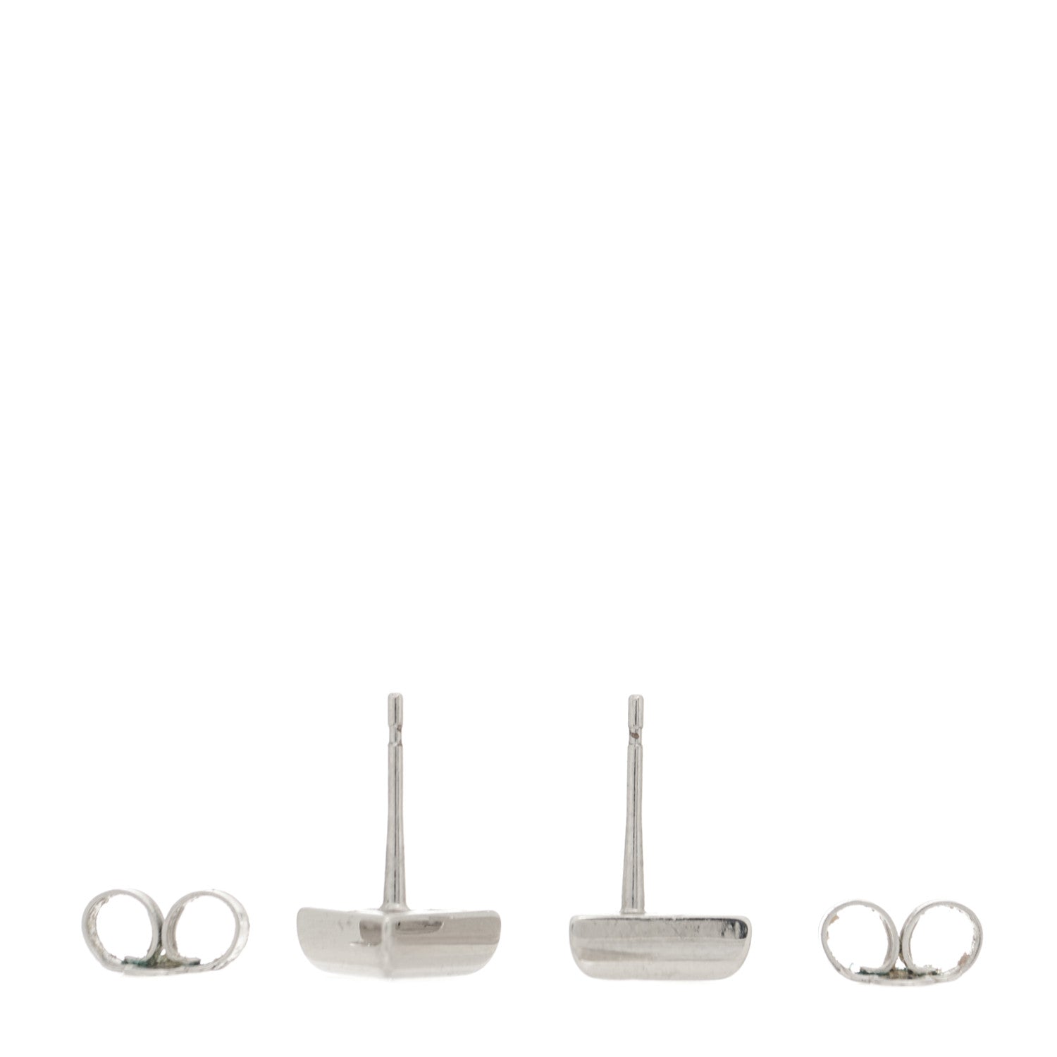 Louis Vuitton Essential V Stud Earrings Silver 4 of 5