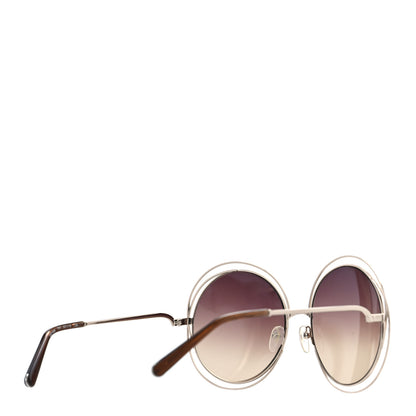 Chloe Oversize Round Carlina Oversized Round Sunglasses CE114S Gold Grey Metallic 3 of 6