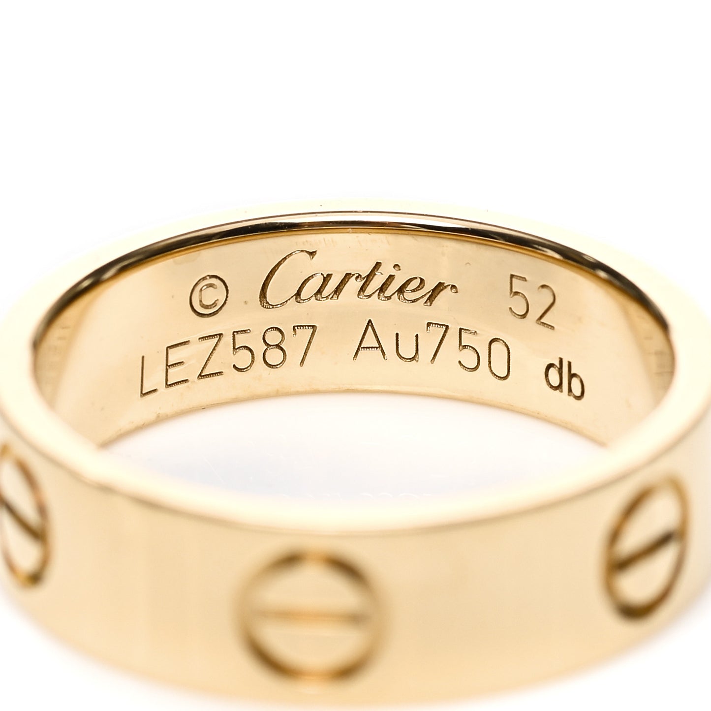 18K Yellow Gold 5.5mm LOVE Ring 52 6