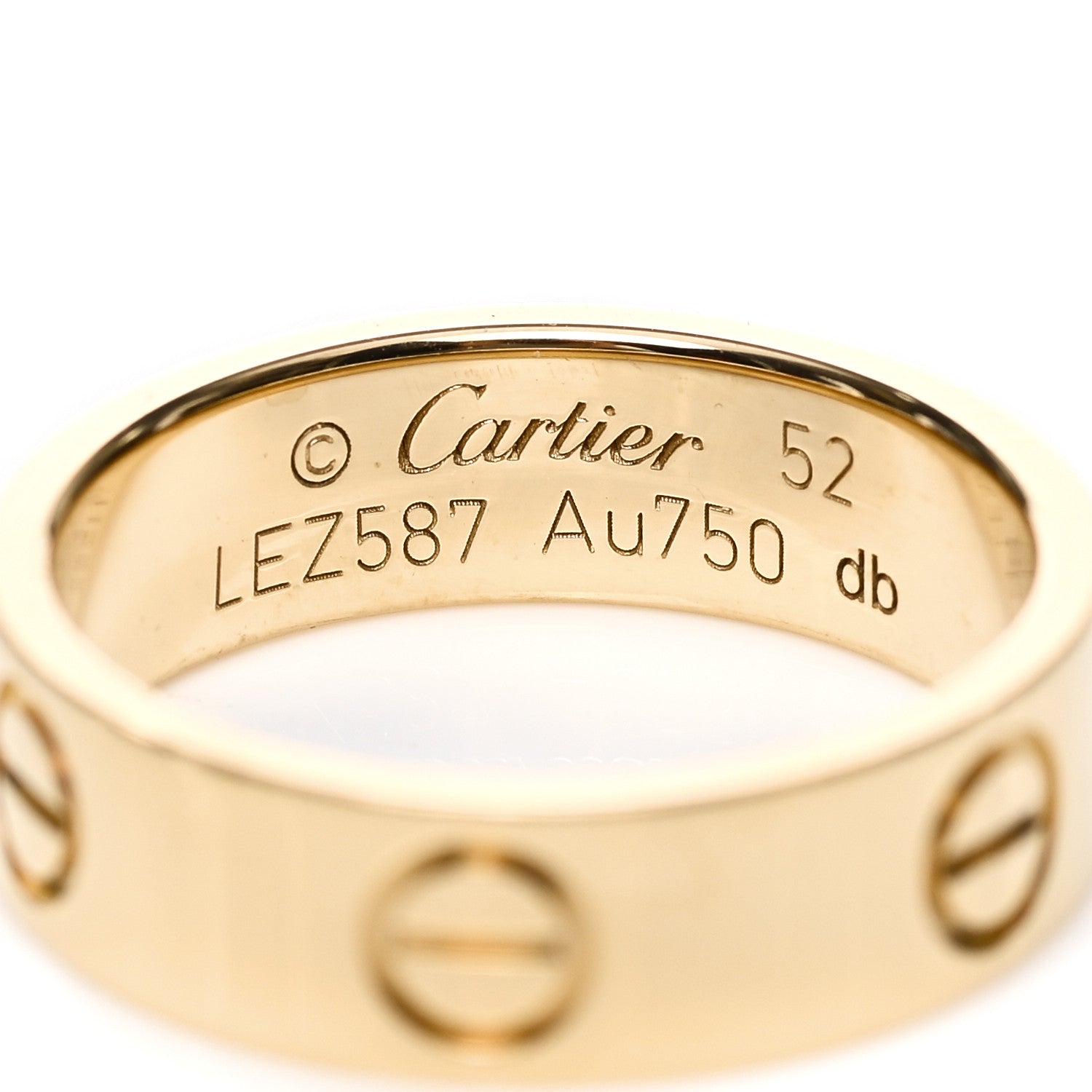 Cartier 18K Yellow Gold 5.5mm LOVE Ring 52 6 4 of 5