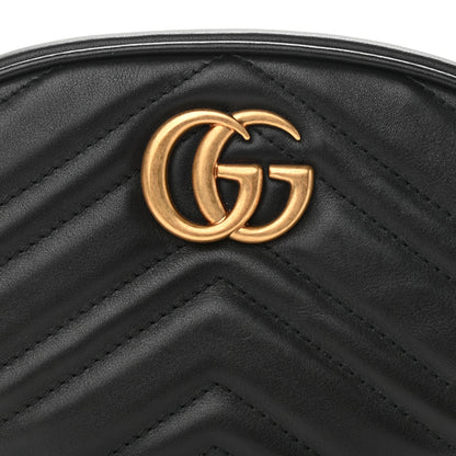 Gucci Calfskin Matelasse GG Marmont Belt Bag 85 34 Black 9 of 11