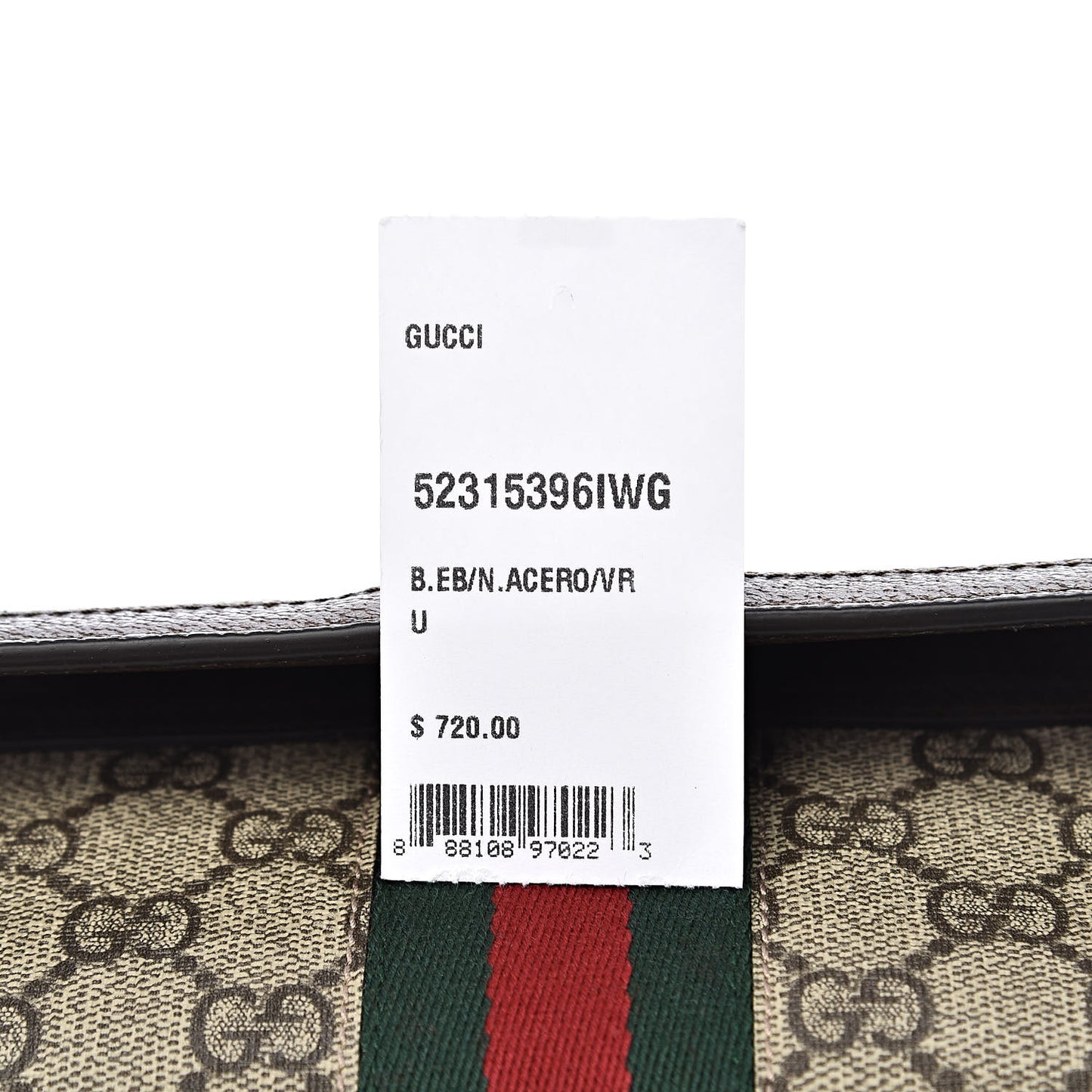 GG Supreme Monogram Web Ophidia Continental Wallet Brown