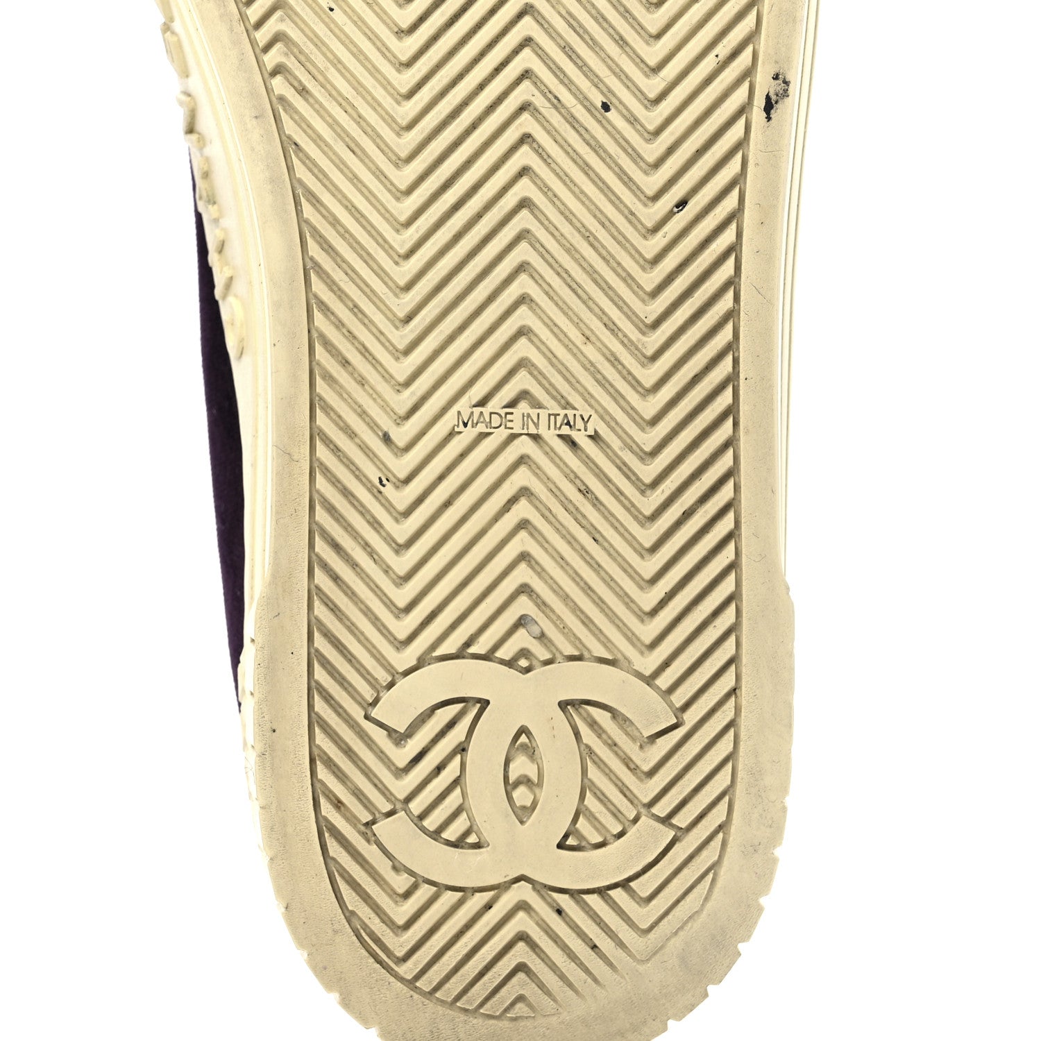 Chanel Velvet Womens CC Sneakers 38.5 Burgundy 6 of 8