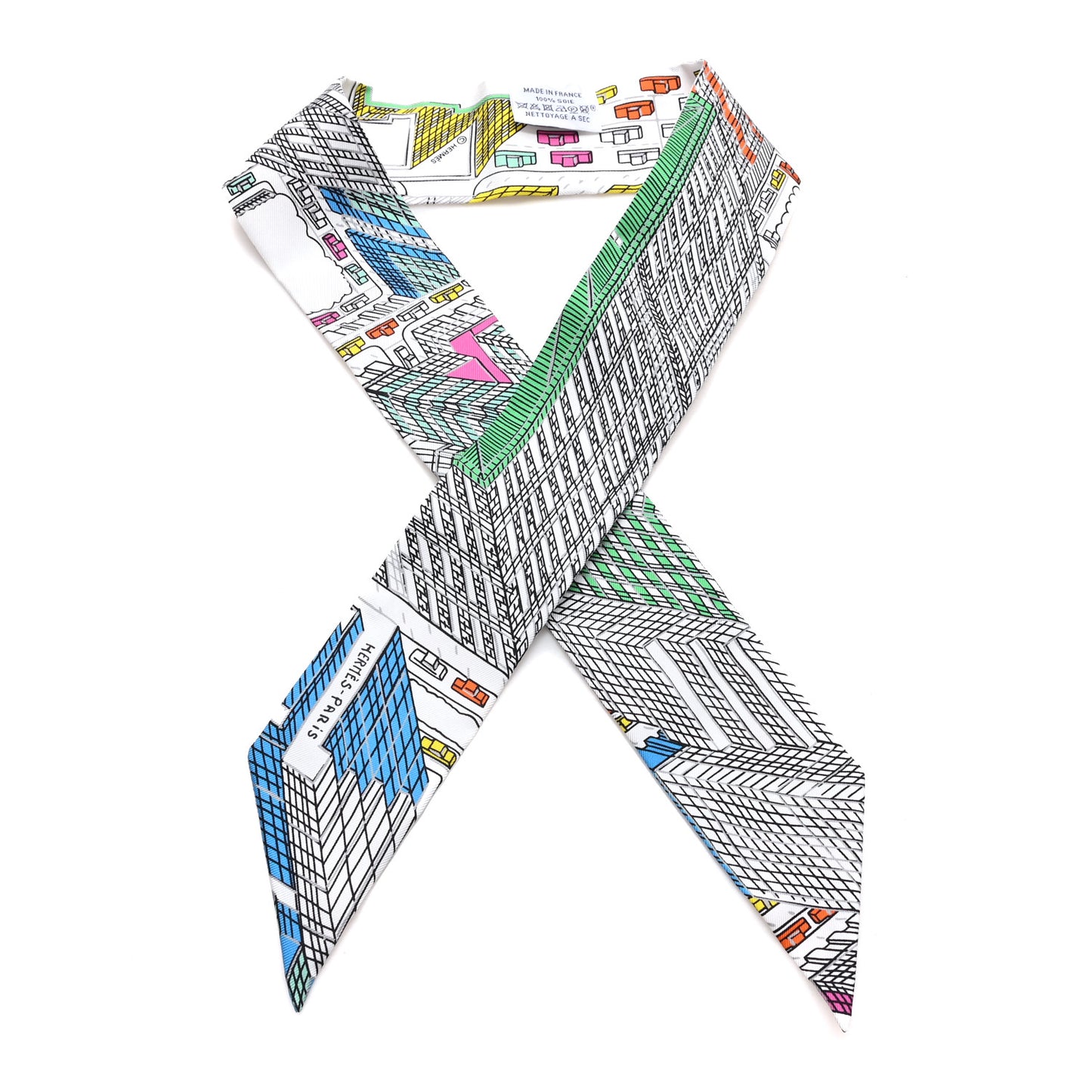 Silk Pantin City Twilly White Vert Multicolor