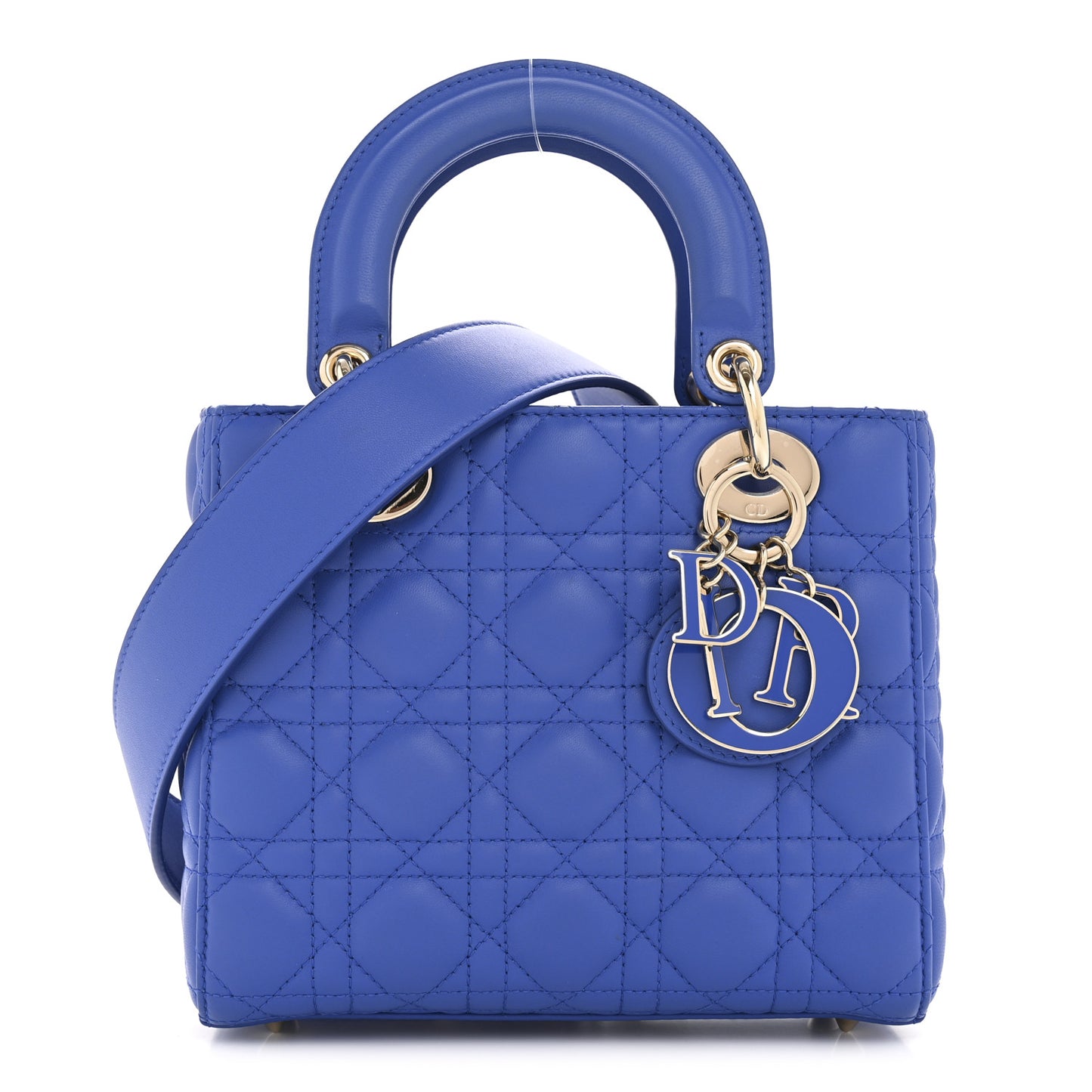 Lambskin Cannage Small My ABCDior Lady Dior Blue