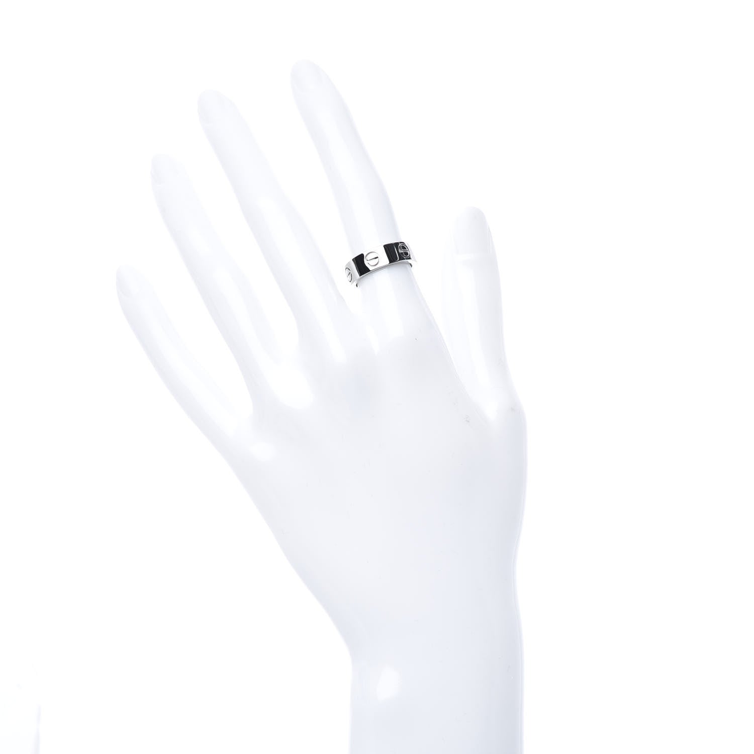 Cartier 18K White Gold 5.5mm LOVE Ring 49 4.75 2 of 4