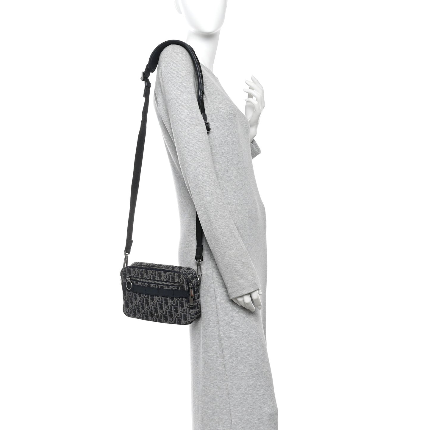 HOMME Oblique Jacquard Safari Messenger Navy Blue